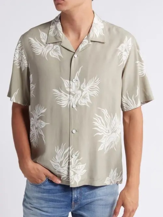 rag & bone Other - Rag & Bone Avery Floral Lyocell Camp Shirt In Vetiver Print - size XL - NWT